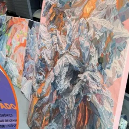 Obra de arte sobre soporte rígido
